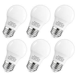 모닝라이트 6팩 A15 LED 전구 60W 등가, 일광 5000K, E26 베이스, 비디밍 가능, 6.5W 600루멘 전구, 천장 선풍기용 벽 스콘, 25000시간 이상 수명