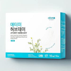 애터미 허브데이 생리대 대형 40개입