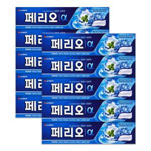 엘지생활건강 페리오 치약 뉴후레쉬 알파 150g x 10개