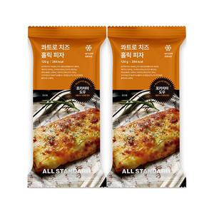 [장보기]올스탠다드 포카치아 수제피자 콰트로 치즈 홀릭 피자 120g, 2개