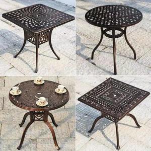 주철 테이블 야외 실외 원형테이블 엔틱 원목테이블 의자4개 130x90CM 체어 캠핑