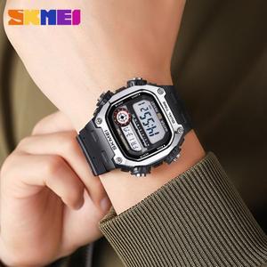 SKMEI 2126 남성용 방수 스톱워치 손목시계 LED 디스플레이 디지털 카운트다운 스포츠 알람 시계 Montre Ho
