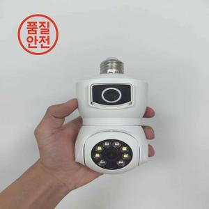 4MP UHD iCsee/Yoosee/V380Pro/iCam365 APP 듀얼 렌즈 E27 램프 헤드 소켓 무선 PTZ IP 카메라 휴머노이드