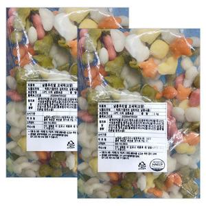 우리쌀 오색 모양떡 1kg 2개 떡볶이떡