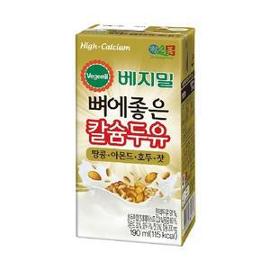 [베지밀] 뼈에좋은 칼슘두유 땅콩아몬드호두잣 190ml*80팩