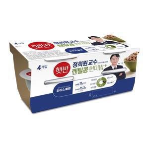 CJ 햇반 라이스플랜 렌틸콩현미밥 190g*4개
