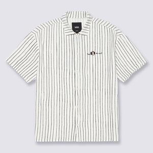 아티스트 컬렉션 Vans X Riroo 도그 스트라이프 반소매 셔츠 화이트 VN000QF5FAZ1
