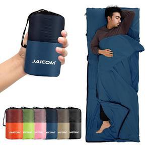 JAICOM 침낭 라이너, 여행 시트 및 성인용 침낭, 초경량 휴대용 여름 - 배낭 여행, 호텔 호스텔, 출장, 캠핑에 이상적입니다