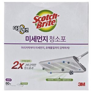 [스카치브라이트][7% 상품쿠폰] 스카치브라이트 더블액션 표준형 미세먼지 청소포 80매 gx