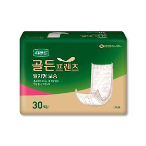 디펜드 골든프렌즈 라인 안심 일자형 보송 속기저귀 30매 6팩