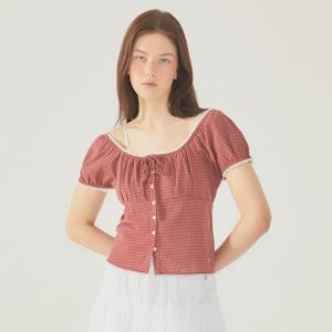 [후아유](김해점)Check Patterend Blouse WHYAF3751F