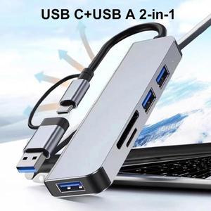 USB C 타입 허브 USB-C to USB 3.0 SD 카드 리더 허브 확장 어댑터 노트북 컴퓨터 도킹 스테이션 분배기용