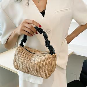스퀘어 밀짚 토트 크로스백 투웨이 라탄백 여름 휴양지 가벼운가방