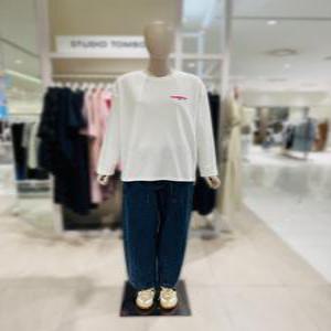 로고 라운드 긴팔 티셔츠 (9175322974)