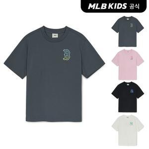 [MLB키즈 공식] 25SS 베이직 스트릿 그라데이션 레터링 티셔츠 (4color) 7ATSB2153