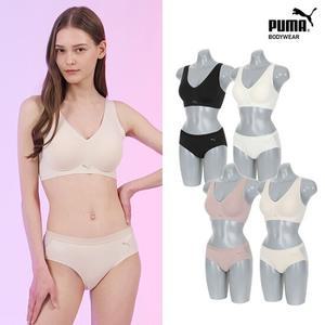[푸마 바디웨어] 여성 후크형 퓨징 브라팬티 2종세트 택1