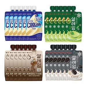 [롯데웰푸드]설레임 쿨리쉬 바닐라x6+말차x6+카페라떼저당x6+쿠앤크x6