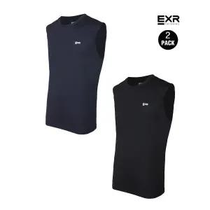 [EXR] 25SS 올라운드 남성 논 슬리브 민소매 티셔츠 1+1 블랙+네이비_M