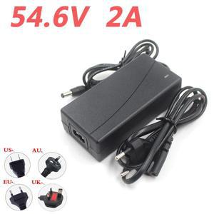 스마트 리튬 배터리 충전기 DC 5.5x2.1mm EU 플러그 미국 54.6V 2A