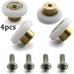 문짝교체 화장실 체 샤워 도어 23 롤러주자바퀴 19mm 이중 걸이식 아연 30mm