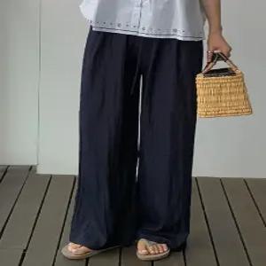다크블루 텐셀링 와이드 밴딩 데님 (one color)