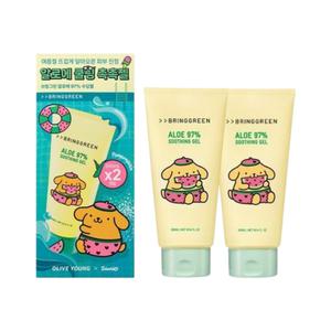 브링그린 알로에 97퍼센트수딩젤 300ml 2개입 폼폼푸린콜라보