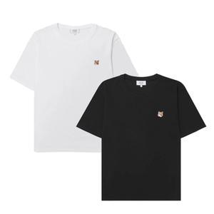 메종 키츠네 폭스 헤드 반팔 티셔츠 LM00104KJ0008 P199 남성 블랙