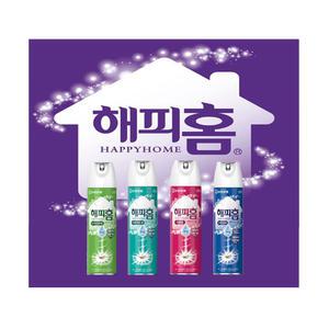 해피홈 수성에어로솔 무향/ 자몽향/ 아카시아향/ 피톤치드향 500ml