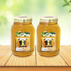 [백화농원] 국내산 벌꿀 2.4kg x 2