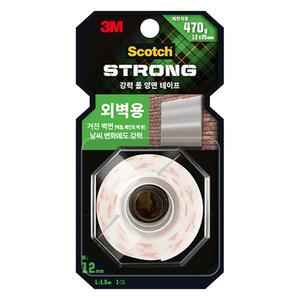 3M 강력 외벽용 폼 양면테이프 OD115 (12mmX1.5m) 페인트벽 벽돌 플라스틱 목재 유리 외벽 접착용