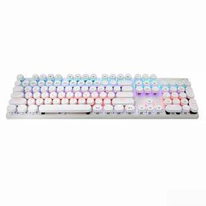 엡코 HACKER K840 조약돌 레인보우LED 화이트 갈축 (QM JM1033 )