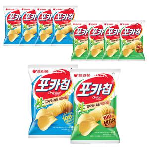 오리온 포카칩 오리지널, 66g, 5개 + 어니언, 66g, 5개