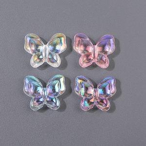 싼비즈 [6787-02]아크릴통과형 오로라나비 21x18mm ,1개