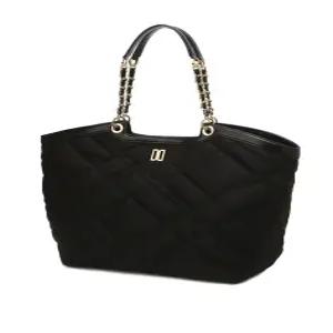 닥스 액세서리 24FW [반값세일][DD CHECKER] 블랙 체크퀼팅 나일론 쇼퍼백 L DCBA4F753BK