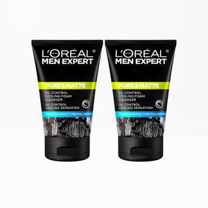 맨 엑스퍼트 퓨어앤매트 숯파우더 클렌징폼 100ml 2개+오일 샤쉐 2매 랜덤)