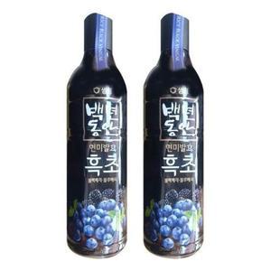 백년동안 식초 흑초 블루 블랙블루 음료베이스 음료수 발효 블랙 현미 2개 현미발효 900ml 베리