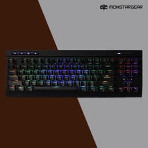 몬스타 가츠 MK87 RGB LED 블랙 갈축 게이밍 기계식 키보드