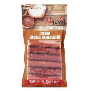 강아지 쌀가루 크리스피롤 오리 6개입 1P 바삭 간식 (WFGWTBH)