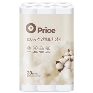 [오프라이스]3겹천연펄프 코튼엠보화장지 (33m*30롤)