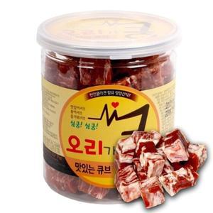 강아지 통간식 육포 오리 큐브 200g 1P 영양 한입 (WFH1AIV)