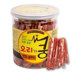 강아지 통간식 육포 오리 슬라이스 200g 1P 영양 져키 (WFH1AIW)