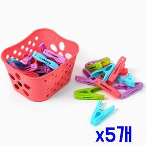 집게 빨래 30p세트(핑크)-색상랜덤발송 x5개 바스켓