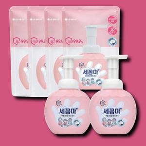 [기타] 온더바디 세꼼마 버블 항균 핸드워시 손세정제 파우더향 250ml 2개+리필 200ml