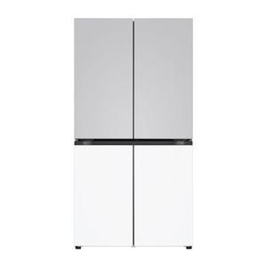 [LG]전자 디오스 4도어 냉장고 T875MRH111 네이처 크림 그레이+크림 화이트