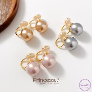 클리어 펄 12mm 귀 안뚫는 클립형 귀걸이 웨딩 혼주 모임룩 파티룩 우아한 악세사리