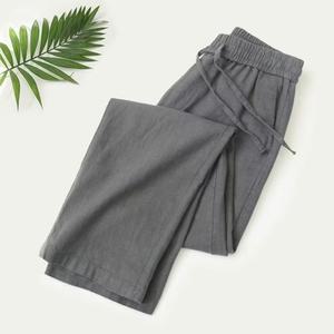 남성 심플데일리룩 면 바지 빈티지 린넨 팬츠 여름 차이나스타일 마 당정장 캐주얼 일자 OOTD2