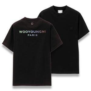 우영미 24SS 코튼 그라데이션 엠보싱 백로고 티셔츠 W241TS08708B