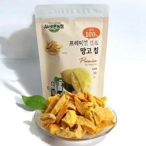 [올바른농장] 프리미엄 동결건조 과일 칩 6종세트 (파인애플/사과/딸기/배/망고/대추) & 망고 칩 20g