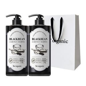 수오가닉 블랙빈 케어플러스 지성샴푸 1000ml 2개+선물용쇼핑백(화이트)