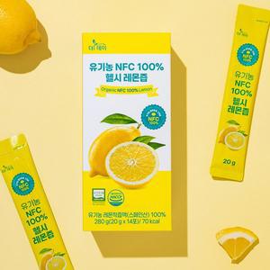 더데이 1일1레몬 유기농 NFC 레몬즙 100% 착즙 레몬수 원액 레몬주스 헬시 레몬즙 1박스(총14포)